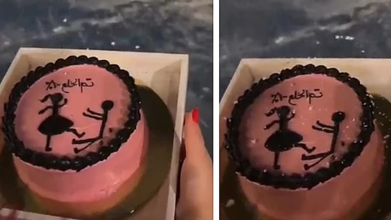 احتفالية فتاة بخلع زوجها .. فيديو