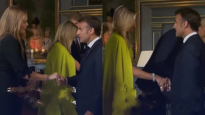 ماكرون في موقف محرج أمام ملكة هولندا وولية عهدها .. فيديو