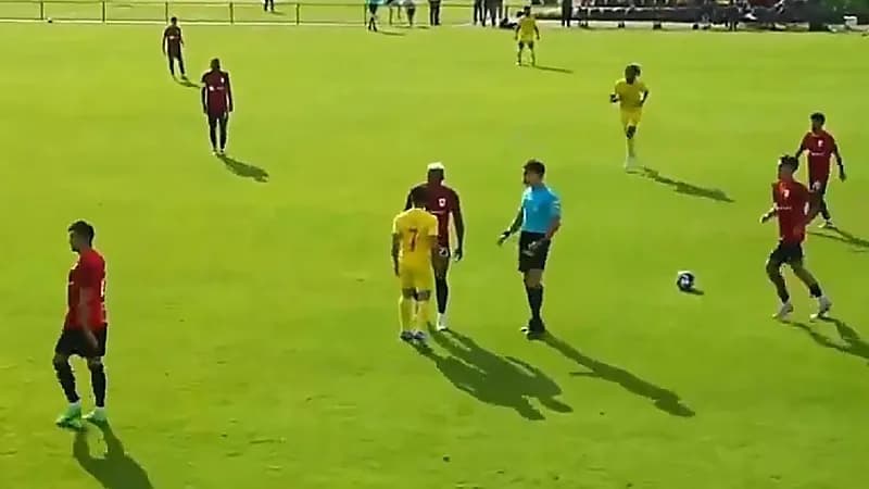 اشتباك بين لاعبي القادسية والريان القطري .. فيديو