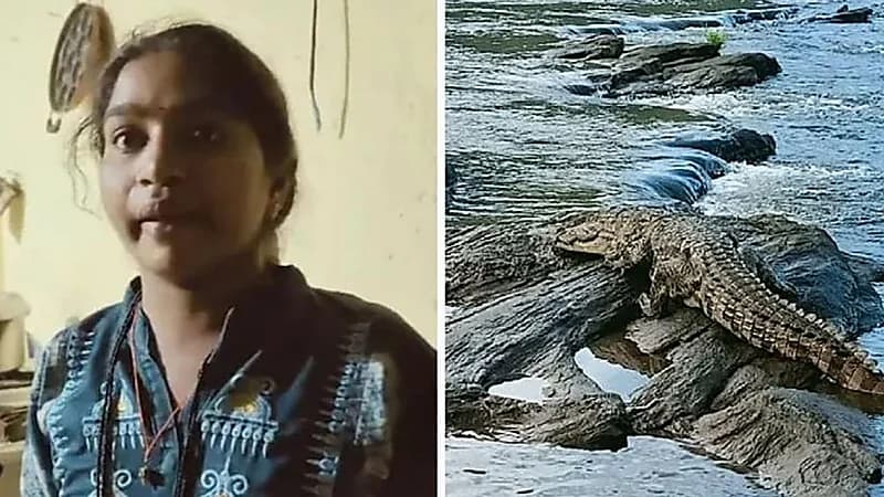 من أجل زوجها .. أم ترمي طفلها للتماسيح بالهند