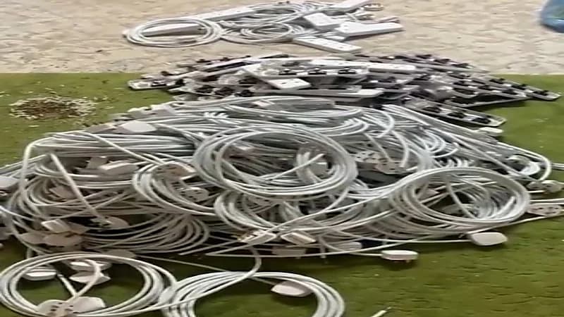 ضبط معمل مخالف للغش في التوصيلات الكهربائية بالدمام "فيديو"