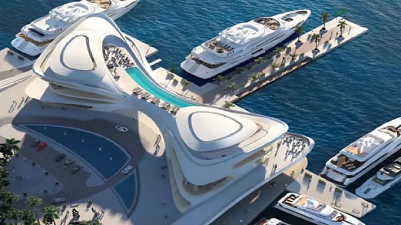 "أمالا" تزيح الستار عن تصميمها الفريد لنادي اليخوت الجديد