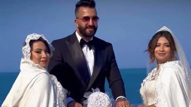 شاب يتزوج من فتاتين في يوم واحد للقضاء على العنوسة ..صور