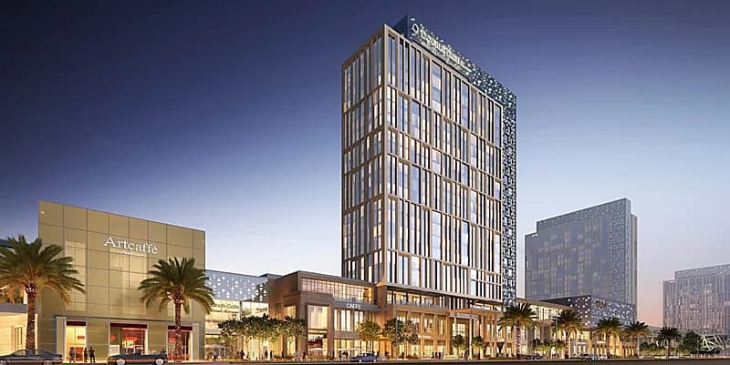 اكتمال الهيكل الإنشائي لمشروع بوابة المدينة..صور