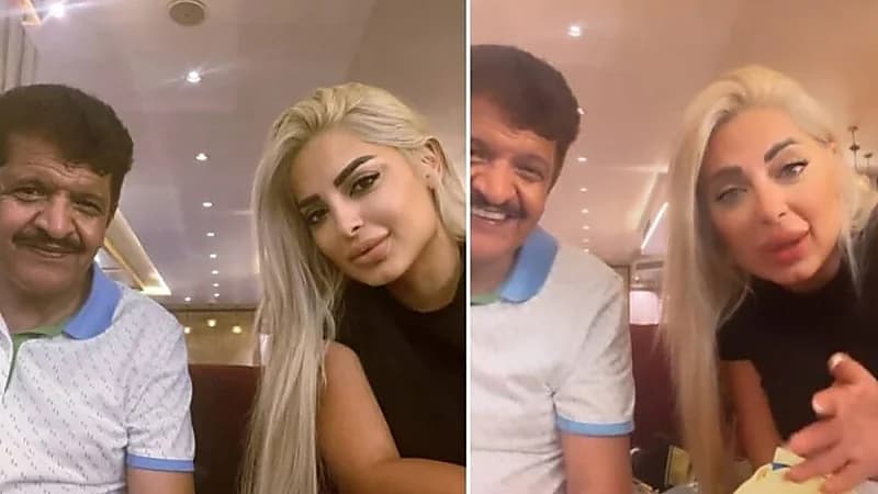 عدنان جستينيه في استضافة مي حلمي ويقدم لها هدية .. فيديو