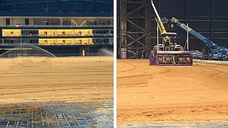 آخر المستجدات التي وصل إليها ملعب 'Kingdom Arena' .. صور