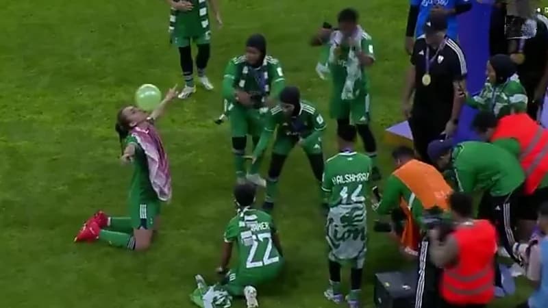 لاعبة الأهلي تحتفل على طريقة علي البليهي .. فيديو