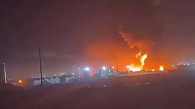 حريق ضخم يلتهم مستودعات وصهاريج نقل نفط بالعراق .. فيديو