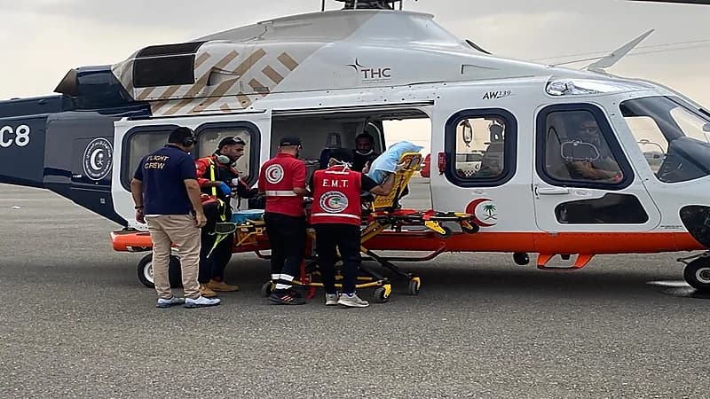 الاسعاف الجوي ينقذ مواطن في الجبل الأسود