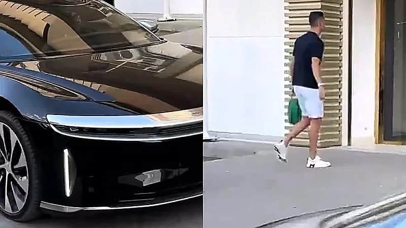 رونالدو يصل لمقر النصر بسيارة لوسيد .. فيديو