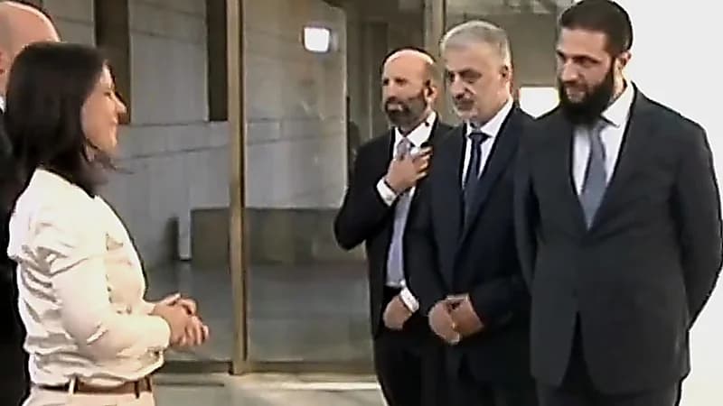 الشرع يمتنع عن مصافحة وزيرة الخارجية الألمانية باليد .. فيديو