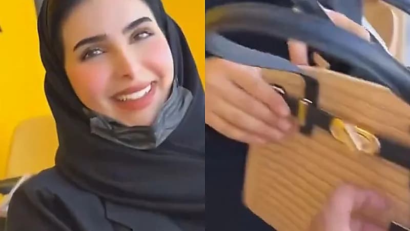 صالحة القحطاني تستعرض مشتريات زوجها لها والأخير يعلق .. فيديو