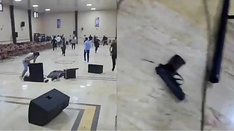 مسلحون يقتحمون صالة حفلات في إدلب ويعطلون حفلًا للفنان محمد الشيخ.. فيديو