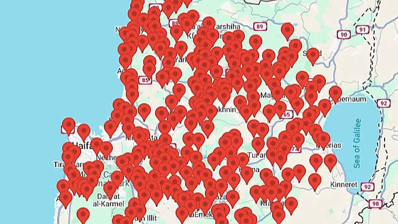 صافرات الإنذار تفتح الآن في جميع أنحاء شمال إسرائيل