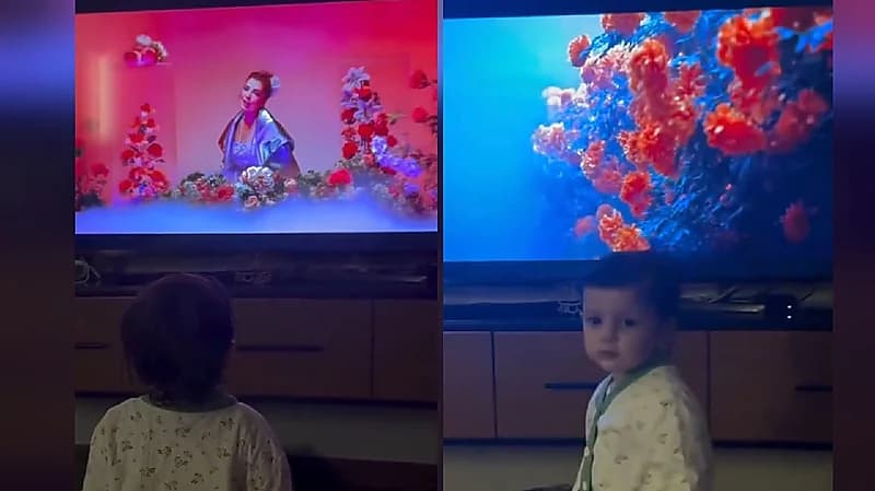 ردة فعل عفوية من حفيدة أصالة عند رؤيتها على الشاشة .. فيديو