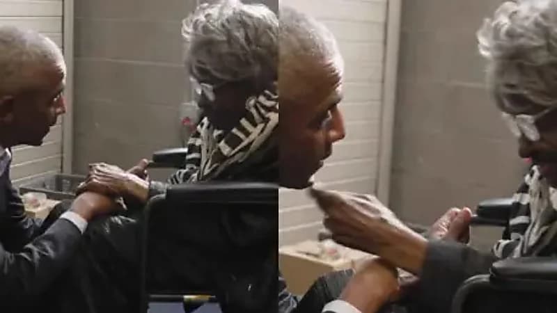 أوباما يمازح معمرة عمرها 102 عام في لقاء عفوي يخطف الأنظار .. فيديو