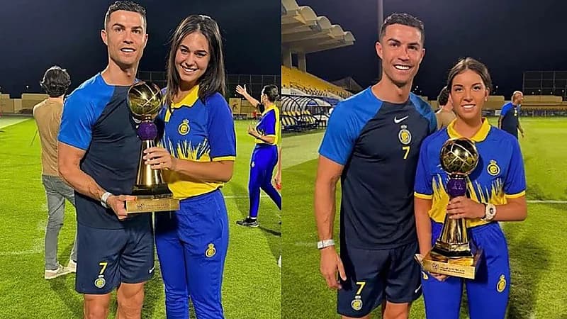 رونالدو ونجوم النصر يحتفلون بفريق السيدات لتحقيقهم بطولة دوري كرة الطائرة