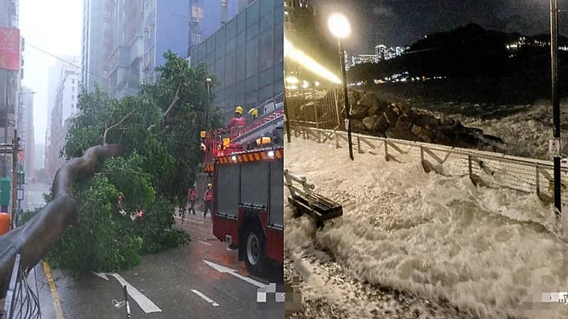 مشاهد مرعبة لإعصار راغاسا الذي اجتاح دول آسيوية.. فيديو