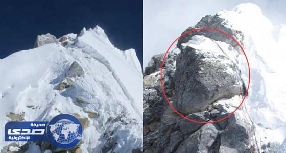 انهيار أشهر صخرة ارتفاعها 12 متراً من فوق قمة «إيفرست»