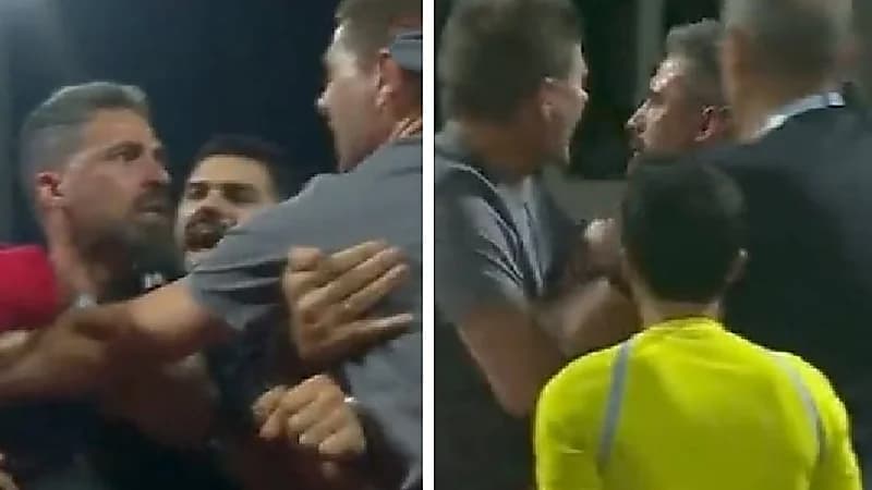 اشتباك بين الجهاز الفني للاتفاق والوحدة بسبب الهدف القاتل .. فيديو