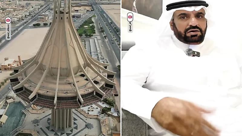 موظف متقاعد يروى قصة صعوده لبرج مياه الخرج وإفراغه أثناء السيول .. فيديو