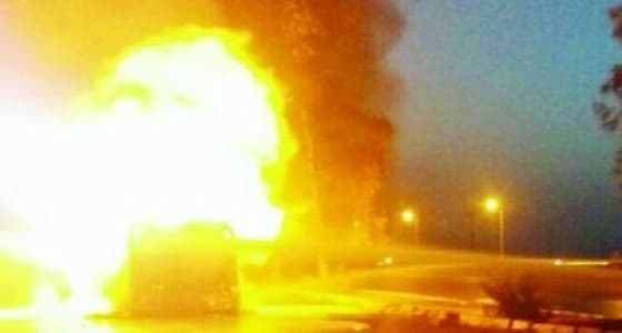 غلق طريق الساحل بمكة بسبب اشتعال شاحنة ديزل